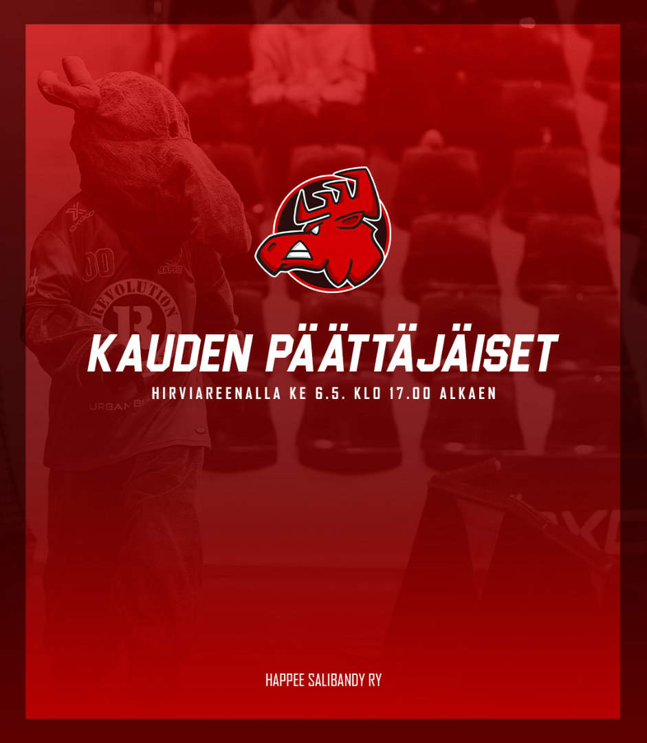 Tervetuloa Happeen kauden päättäjäisiin ke 6.5. Hirviareenalle!