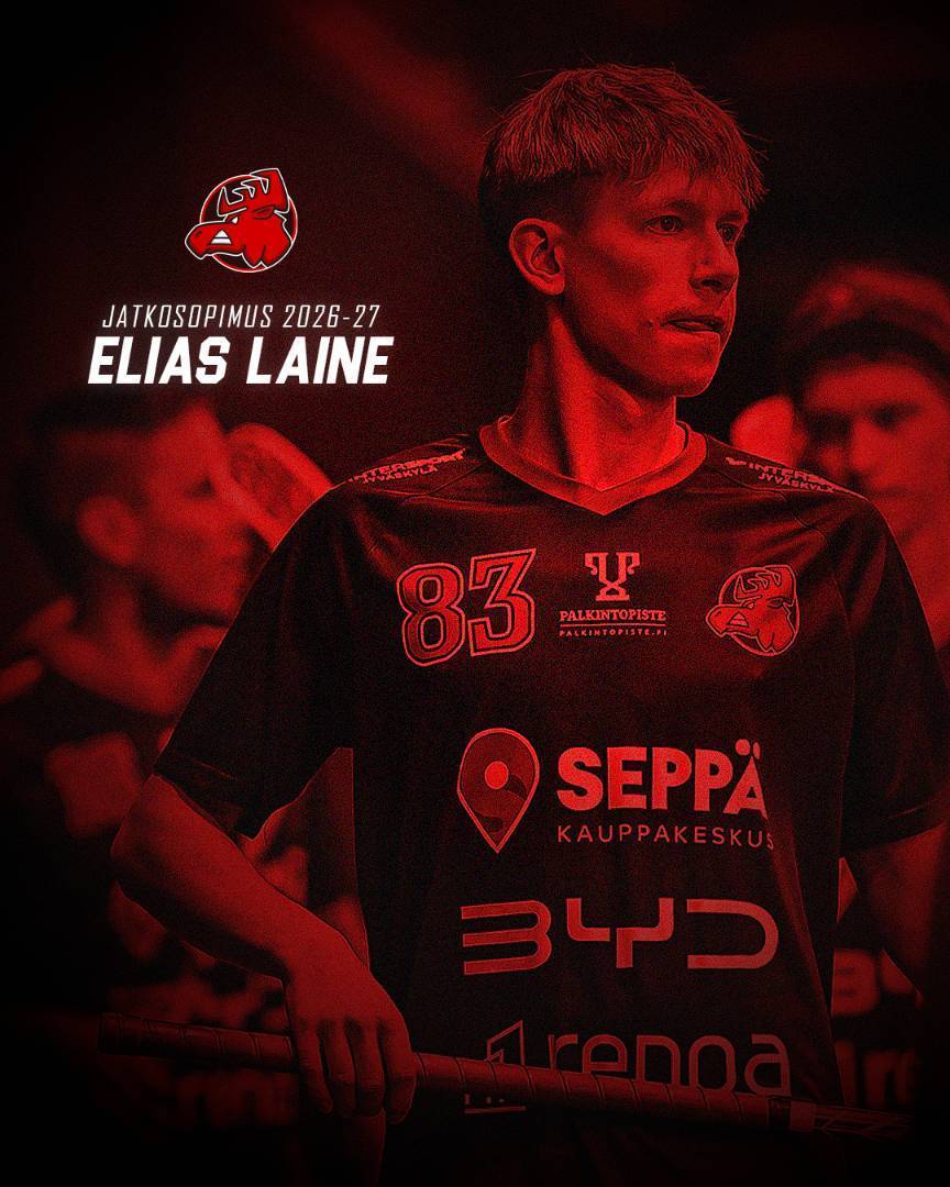 Elias Laine jatkaa Hirvien takalinjoilla kaudella 2026-27!