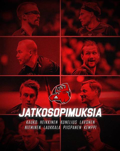 Happeen edustusjoukkueelle kahdeksan jatkosopimusta!