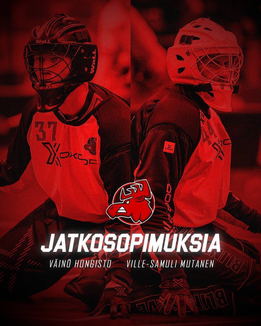 Maalivahtikaksikko Mutanen ja Hongisto jatkavat!