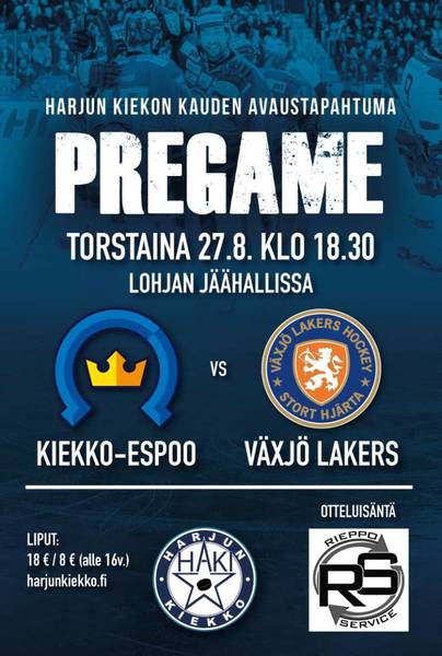 Pregame Kiekko-Espoo - Växjö Lakers (SHL)