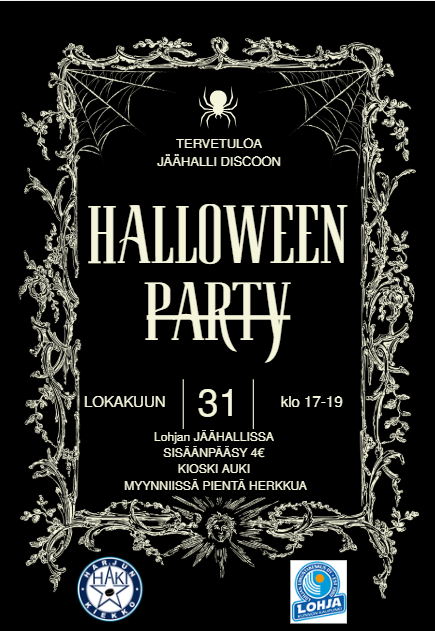 Halloween jäädisco Lohjalla la. 31.10.