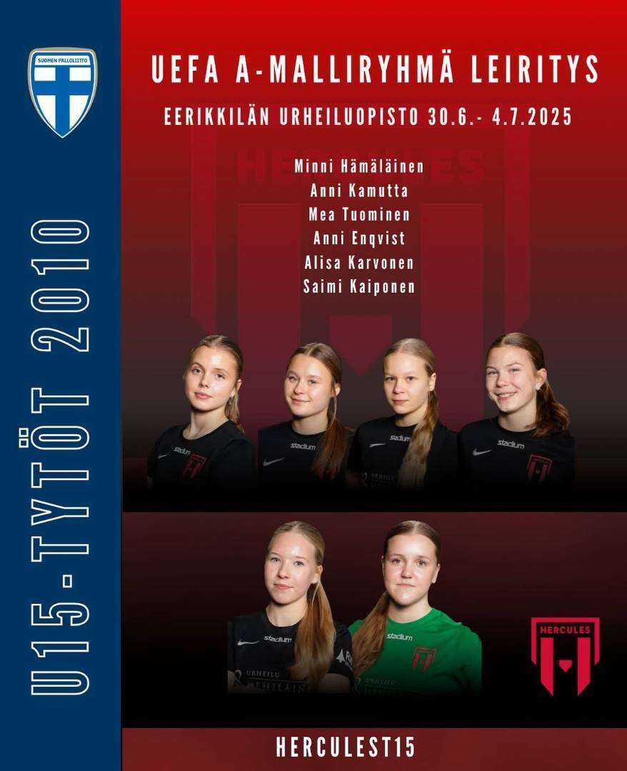 UEFA A-malliryhmäleirille Hercules U15 -pelaajia