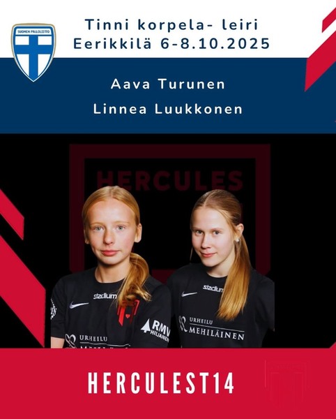 U15-tytöt nimetty Tinni Korpela -leirille