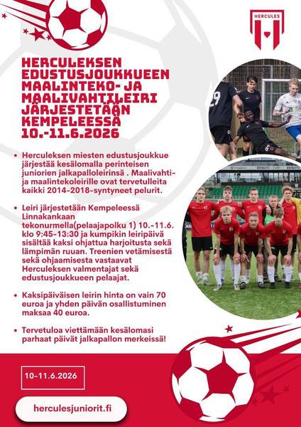 Kesän maalinteko- ja maalivahtileiri!