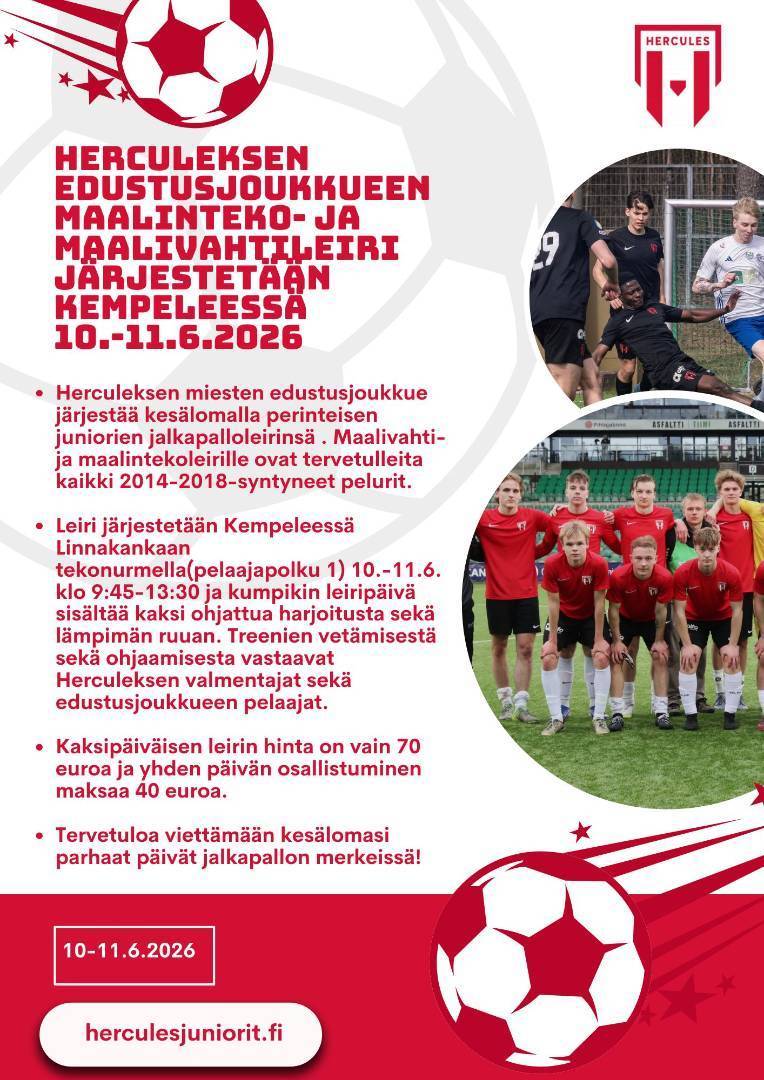 Kesän maalinteko- ja maalivahtileiri!