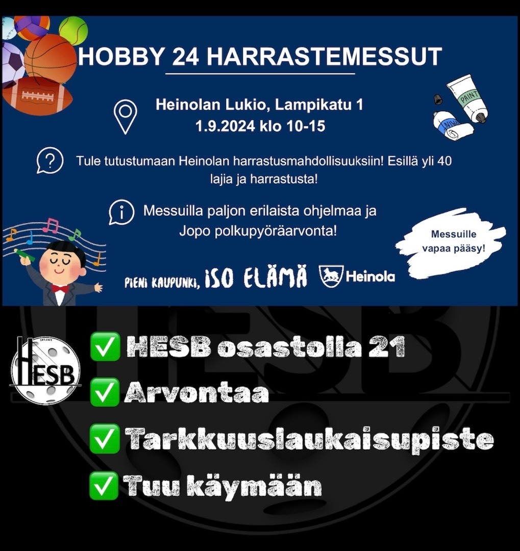HESB ry mukana HOBBY24-harrastemessuilla