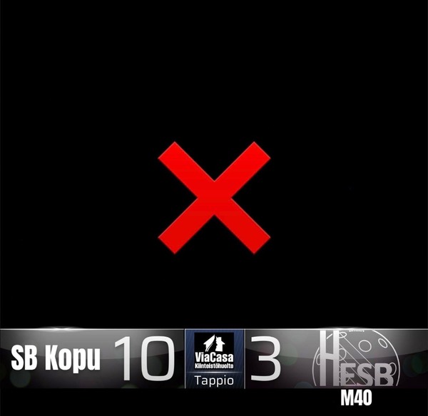 HESB M40 joukkueelle kauden ensimmäinen tappio