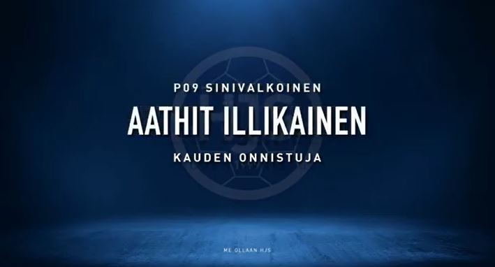 P09 Sinivalkoinen kauden 2020 onnistuja - onnea Aathit!