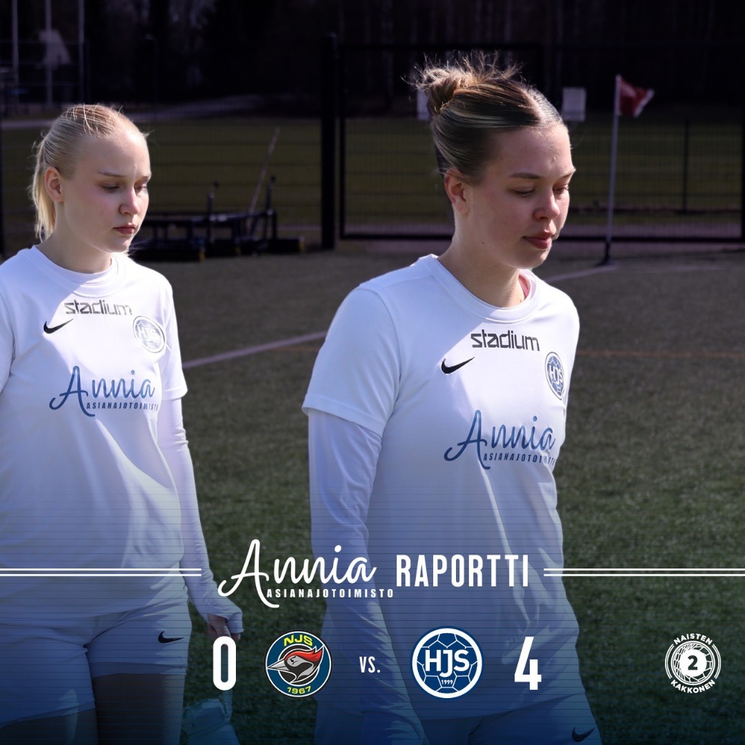 Otteluraportti: Naisten Kakkonen NJS–HJS 14.05.2025 Klaukkala TN: 0–4 (0–2)