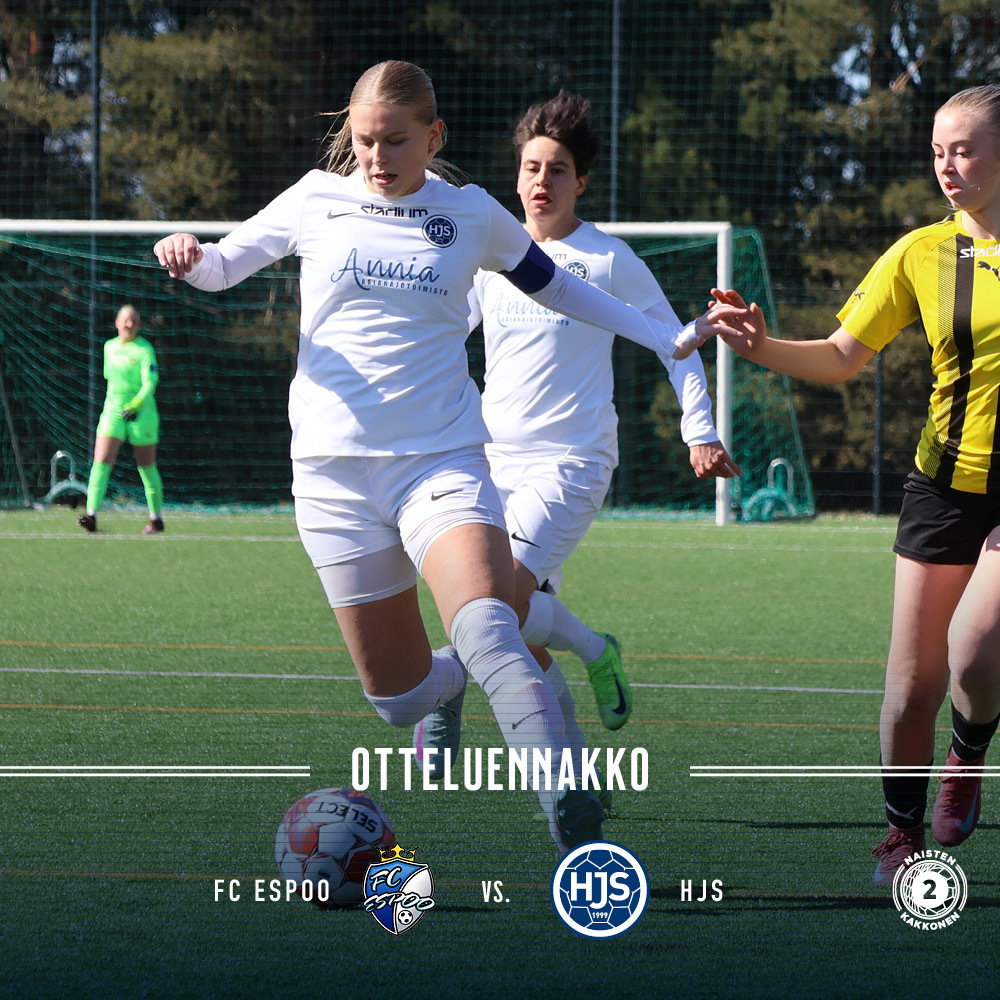 ​Otteluennakko: Naisten Kakkonen, FC-Espoo – HJS su 25.5. klo 17:15,  Säterinniitty, Espoo