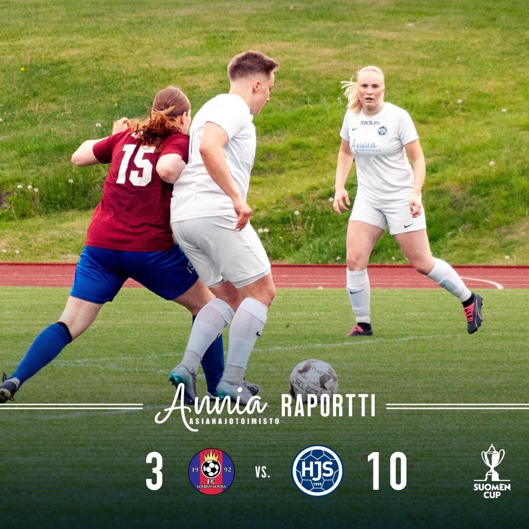 Otteluraportti: Suomen Cup FC Loviisa–HJS 29.05.2025 Keskuskenttä N, Loviisa: 3–10 (1–6)