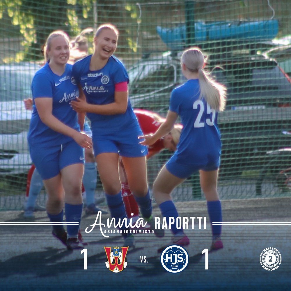 Otteluraportti: Naisten Kakkonen TuWe–HJS 18.06.2025: 1–1 (1–0)