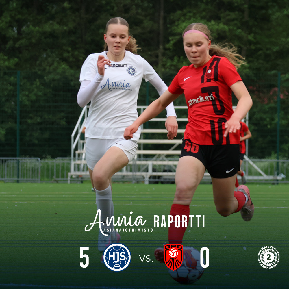 Otteluraportti: Naisten Kakkonen HJS–EPS 25.06.2025: 5–0 (2–0)