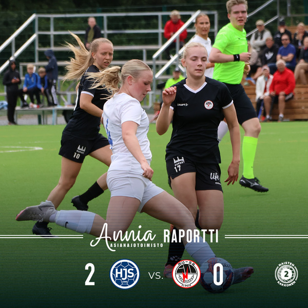 Otteluraportti: Naisten Kakkonen HJS–MuSa 29.06.2025: 2–0 (1–0)