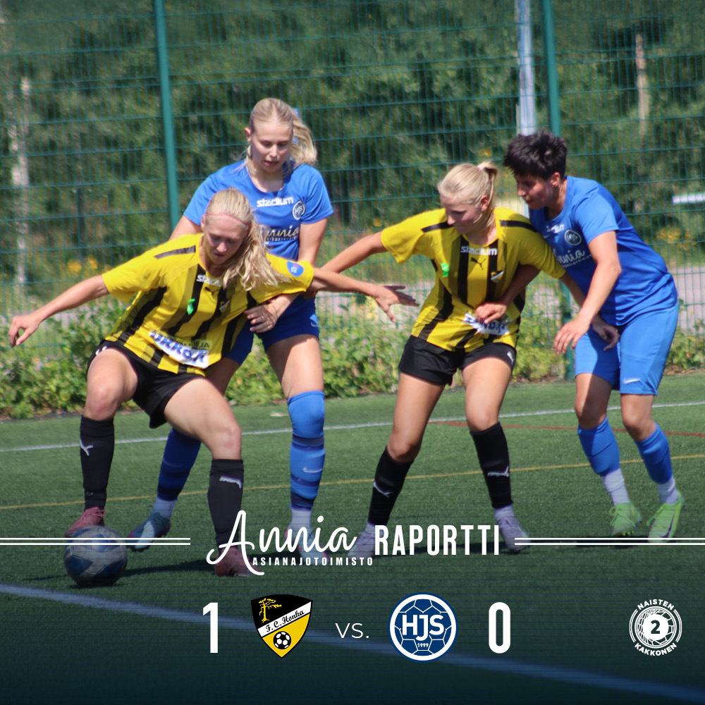Otteluraportti: Naisten Kakkonen FC Honka–HJS 27.07.2025: 1–0 (0–0)