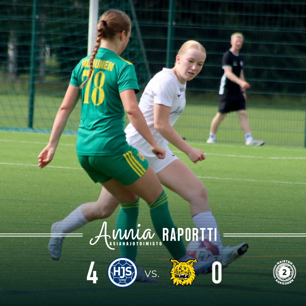 Otteluraportti: Naisten Kakkonen HJS–Ilves/2 02.08.2025: 4–0 (2–0)