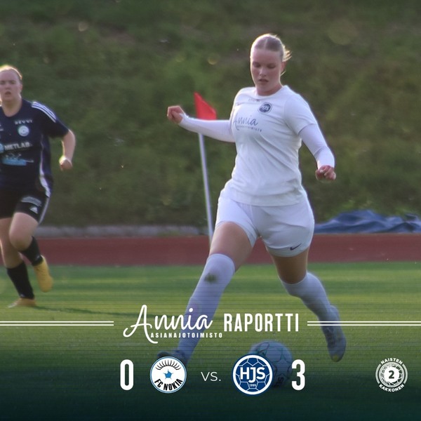 Otteluraportti: Naisten Kakkonen FC Nokia–HJS 15.08.2025: 0–3 (0–2)