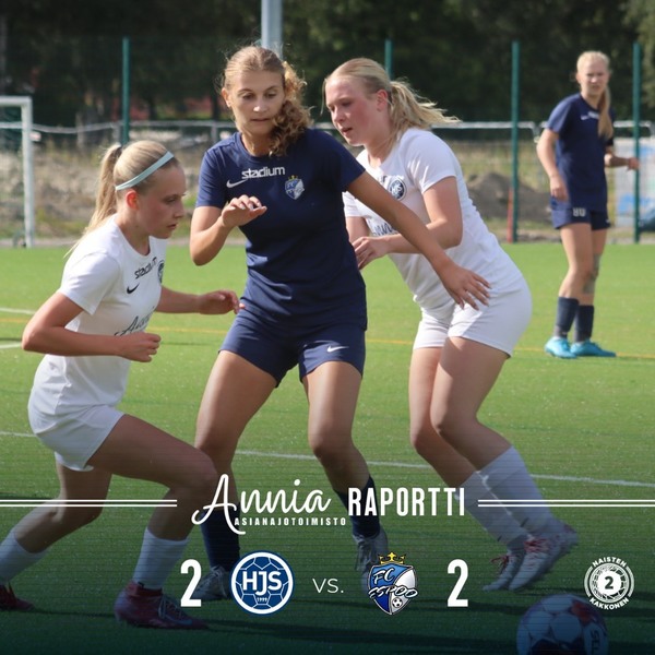 Otteluraportti: Naisten Kakkonen HJS–FC Espoo 23.08.2025: 2–2 (1–0)