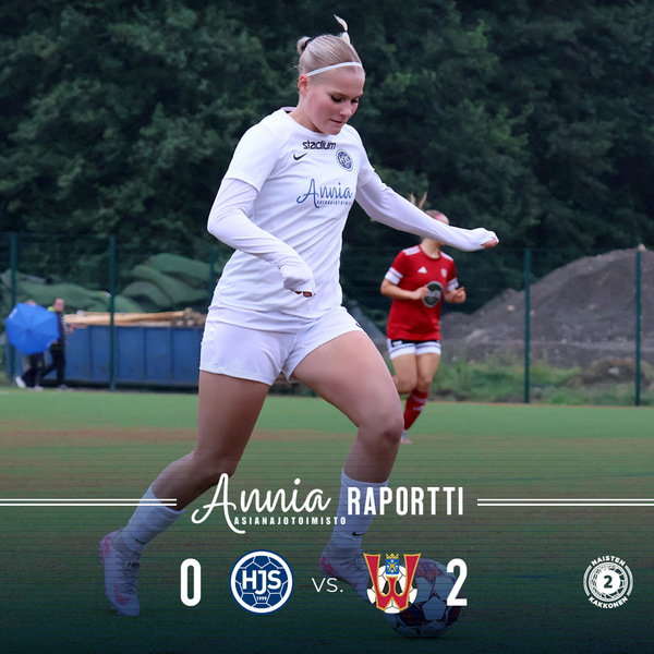 Otteluraportti: Naisten Kakkonen HJS–TuWe 30.08.2025: 0–2 (0–2)