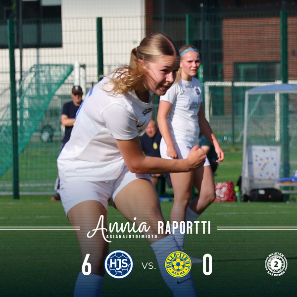 Otteluraportti: Naisten Kakkonen HJS–Pallo-Iirot 06.08.2025: 6–0 (3–0)