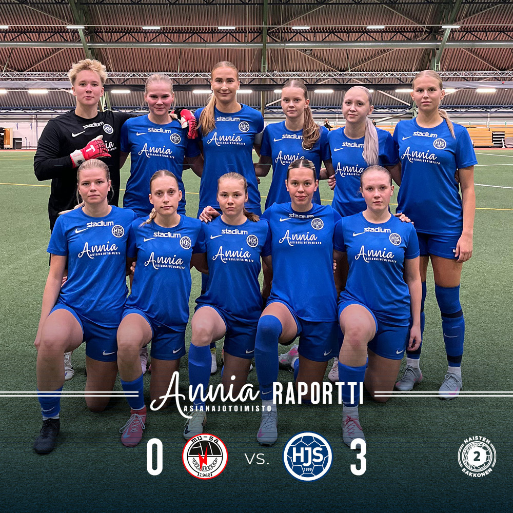 Otteluraportti: Naisten Kakkonen MuSa–HJS 27.09.2025: 0–3 (0–1)