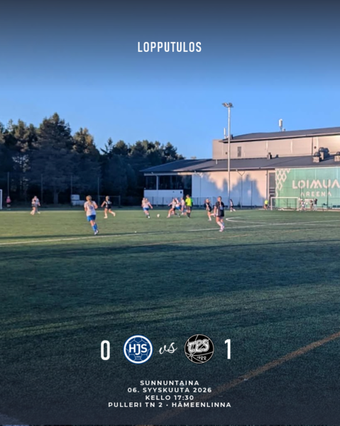 LOPPUTULOS: 0 HJS vs TPS 1