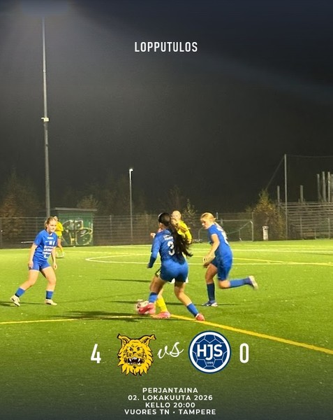 LOPPUTULOS: ILVES 4 - 0 HJS