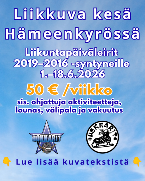 Liikkuva kesä Hämeenkyrössä -päiväleirit