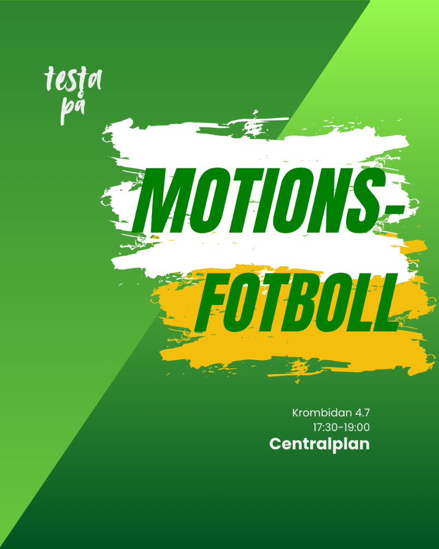 Testa på motionsfotboll på Krombidan