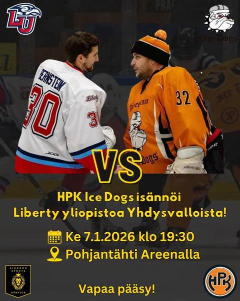 HPK Ice Dogs isännöi Liberty University joukkuetta