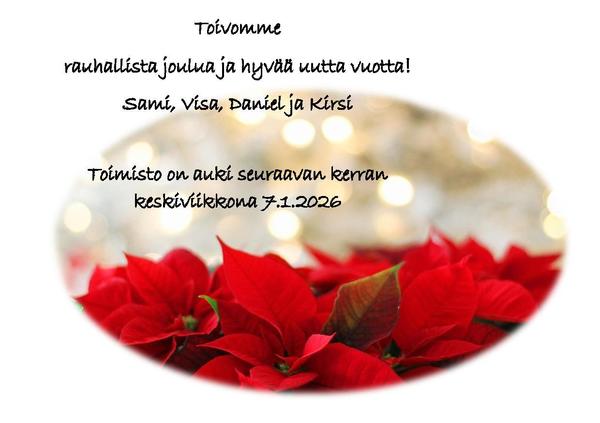 Rauhallista joulu ja hyvää uutta vuotta!