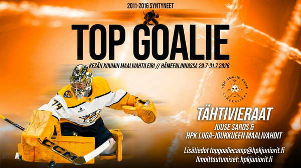 Huippusuosittu “Top Goalie Camp” maalivahtileiri tulee jälleen!