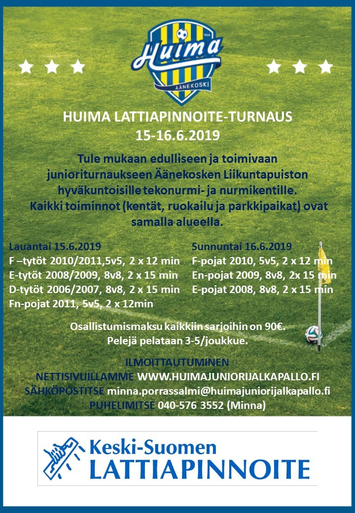 Huima Lattiapinnoite-turnaus 15-16.6.2019