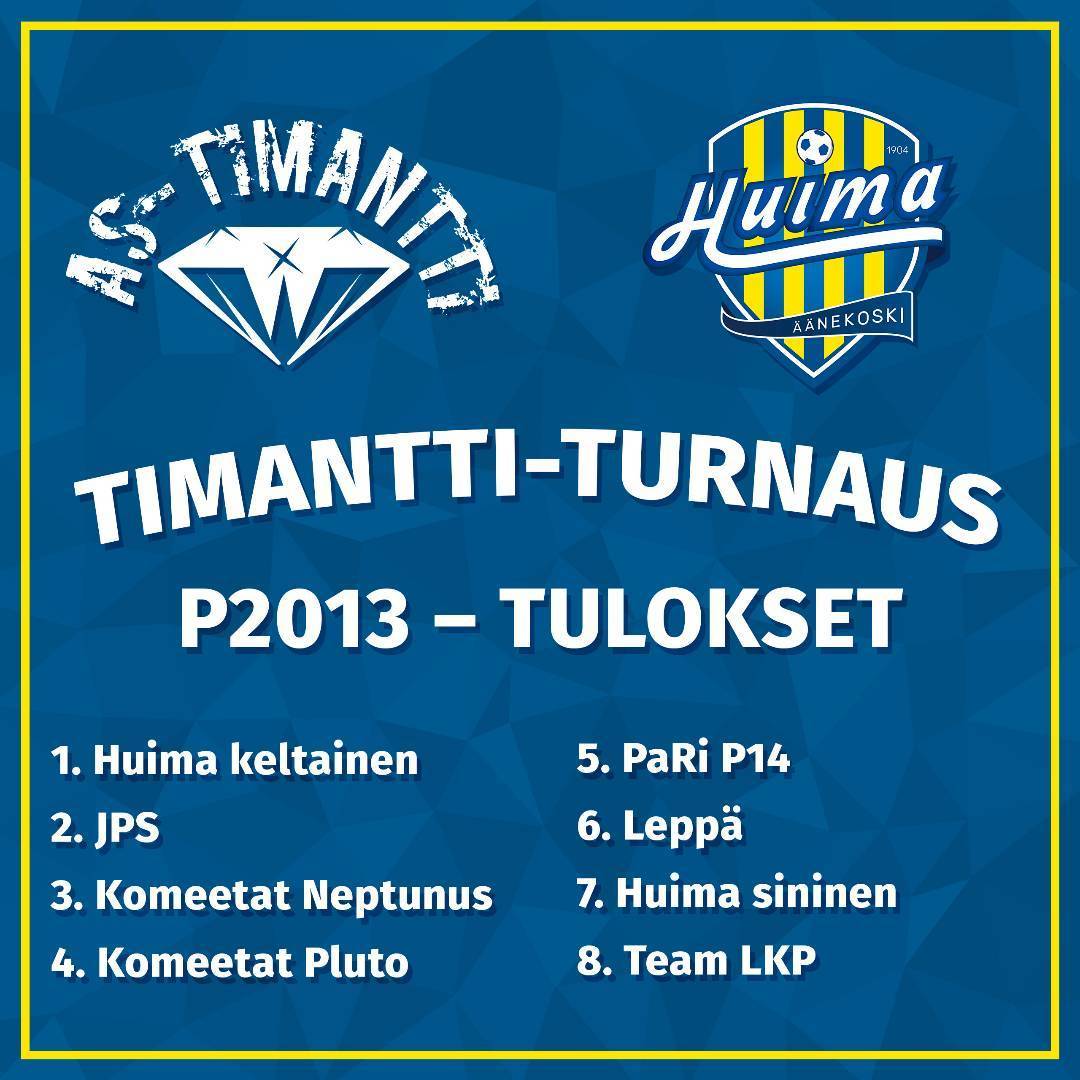 Huima keltainen voittoon P2013 Timantti-turnauksessa