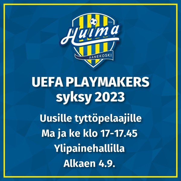 Syksyn Uefa Playmakers aloittaa ke 4.9.