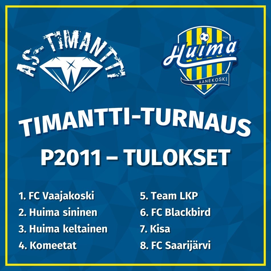 FC Vaajakoski voitti P2011 Timantti-turnauksen su 10.12.