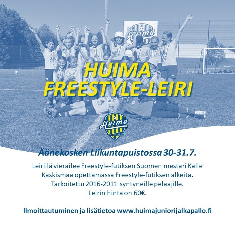 Syksyn Huima Freestyle-leiri järjestetään 30-31.7.