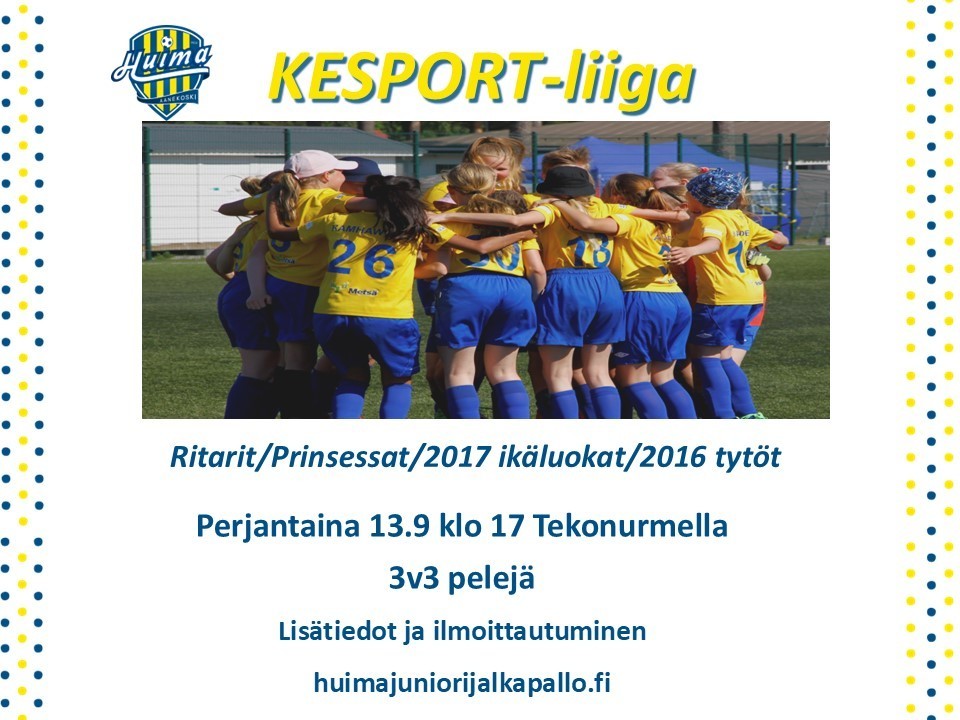 Kesän viimeinen Kesport-liiga pelataan pe 13.9. klo 17