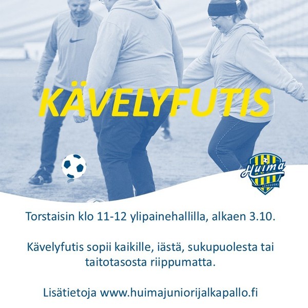 Kävelyfutis aloittaa talvikauden to 3.10