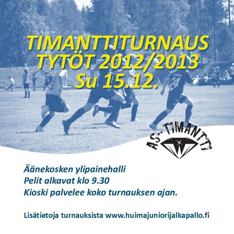 Tyttöjen 2012/2013 Timantti-turnaus pelataan su 15.12.