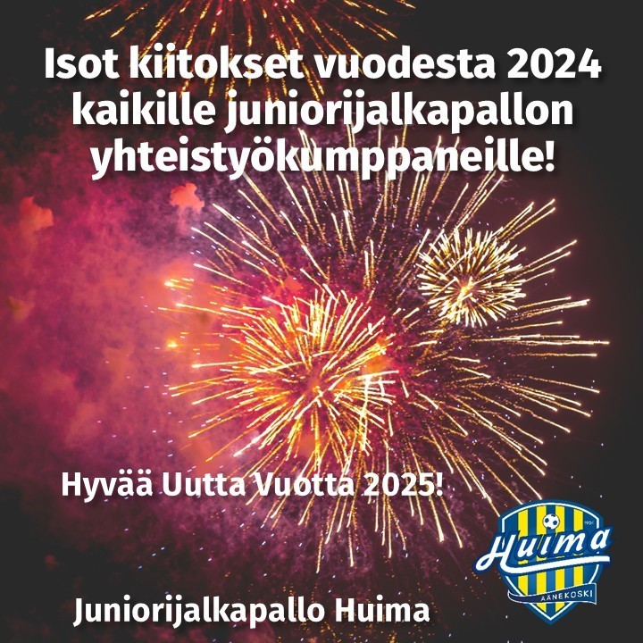 Iso kiitos kuluneesta vuodesta!