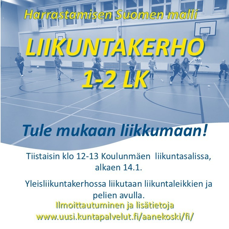 Tammikuussa alkaa yleisliikuntakerho 1-2 luokkalaisille