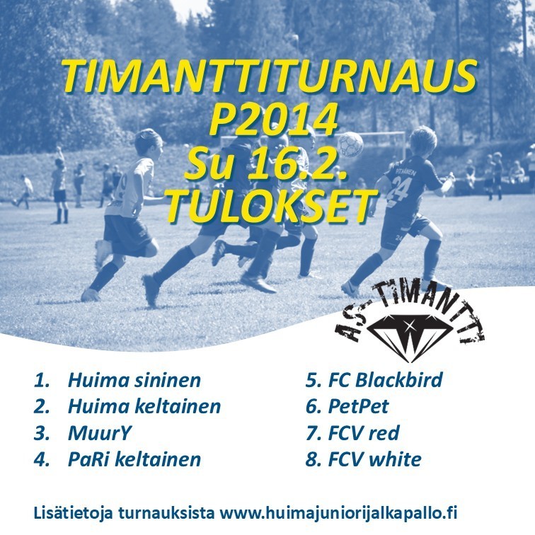 P2014 Timantti-turnauksen tulokset