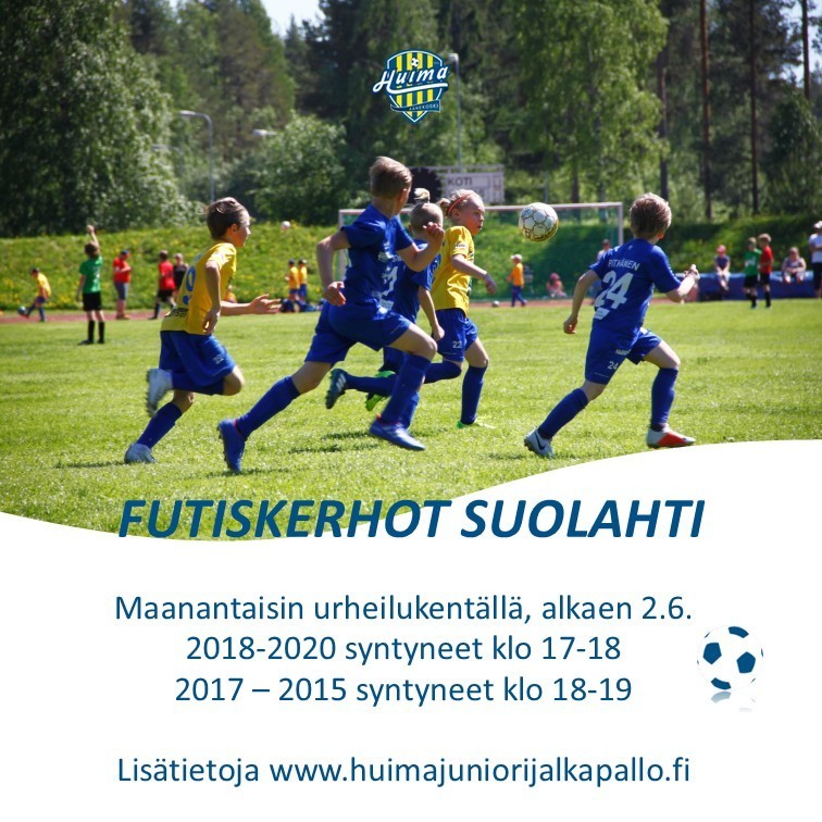Suolahden futiskerhojen ilmoittautuminen on avattu!