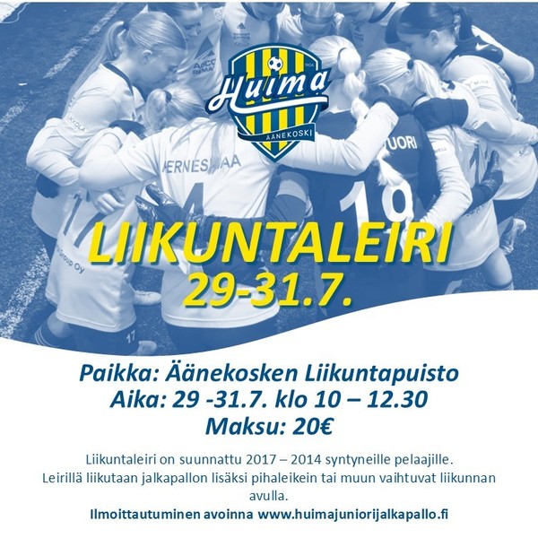 Liikuntaleiri tulee taas syksyllä!