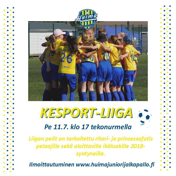 Kesport-liigaa pelataan pe 11.7. klo 17