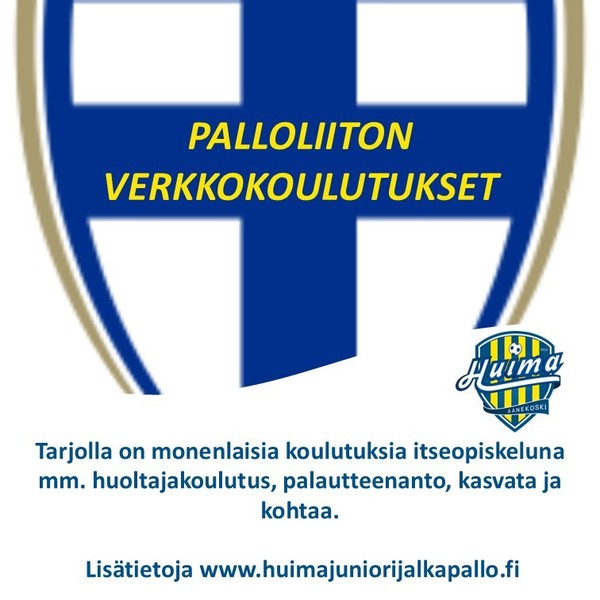 Verkkokoulutuksia tarjolla juniorijalkapallon toimijoille