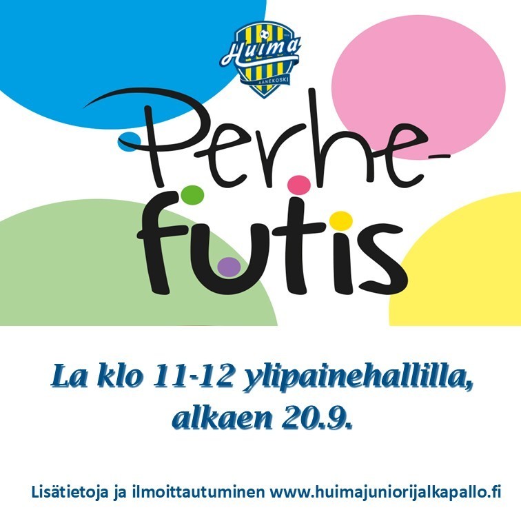 Perhefutis starttaa la 20.9. klo 11 ylipainehallilla
