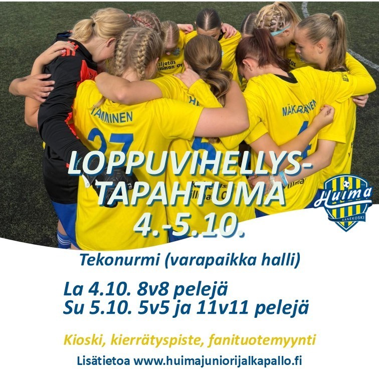 Loppuvihellys-tapahtuma viikonloppuna 4.-5.10. 
